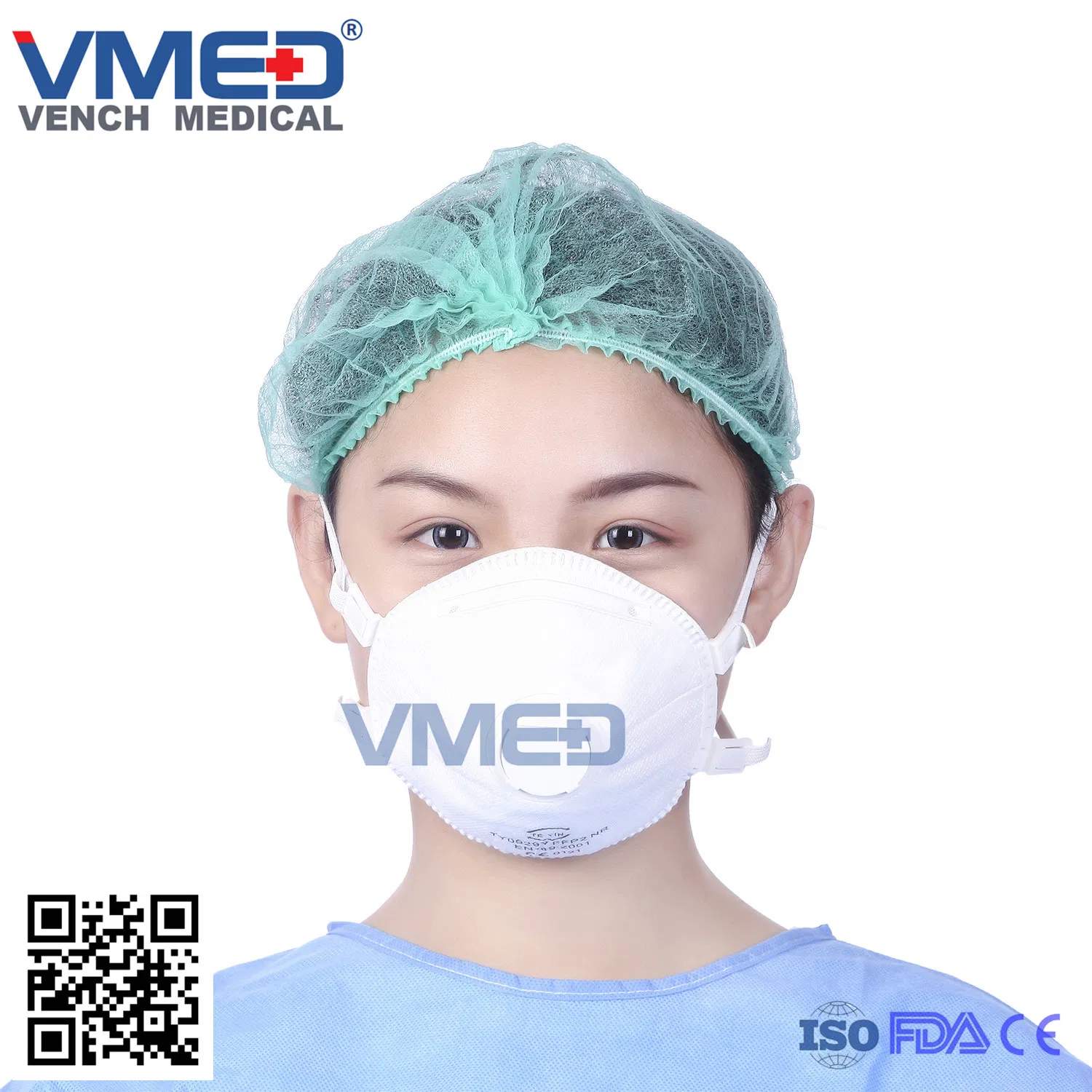 Maschera facciale usa e getta Bfe99 in tessuto non tessuto dentale di sicurezza protettiva per l'ospedale del medico